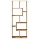 vidaXL kézműves tölgy szerelt fa elválasztó könyvespolc 67x25x161,5 cm