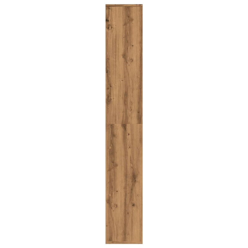 vidaXL kézműves tölgy szerelt fa elválasztó könyvespolc 67x25x161,5 cm