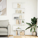 vidaXL 6 szintes fehér szerelt fa elválasztó könyvespolc 70x24x193 cm