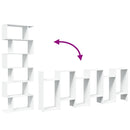 vidaXL 6 szintes fehér szerelt fa elválasztó könyvespolc 70x24x193 cm