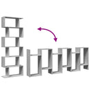 vidaXL 6 szintes szürke sonoma fa elválasztó könyvespolc 70x24x193 cm