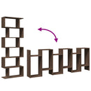 vidaXL 6 szintes barna tölgy fa elválasztó könyvespolc 70x24x193 cm