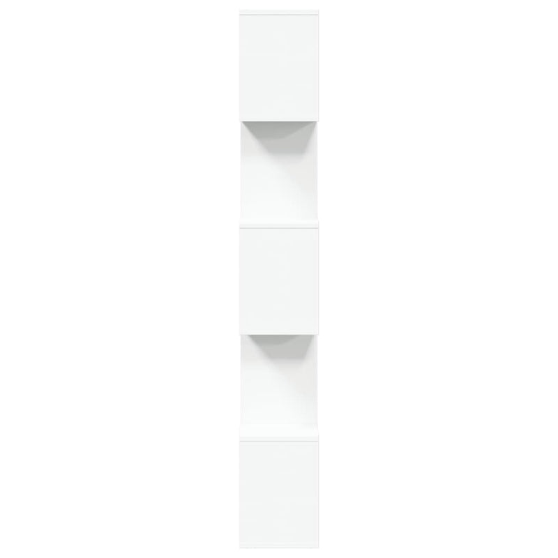 vidaXL 5 szintes fehér szerelt fa elválasztó könyvespolc 70x24x161 cm