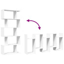 vidaXL 5 szintes fehér szerelt fa elválasztó könyvespolc 70x24x161 cm