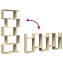 vidaXL 5 szintes sonoma tölgy fa elválasztó könyvespolc 70x24x161 cm