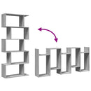 vidaXL 5 szintes szürke sonoma fa elválasztó könyvespolc 70x24x161 cm