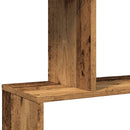 vidaXL 5 szintes antik fa színű fa elválasztó könyvespolc 70x24x161 cm