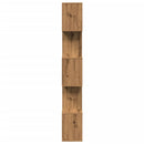 vidaXL 5 szintes kézműves tölgy fa elválasztó könyvespolc 70x24x161 cm
