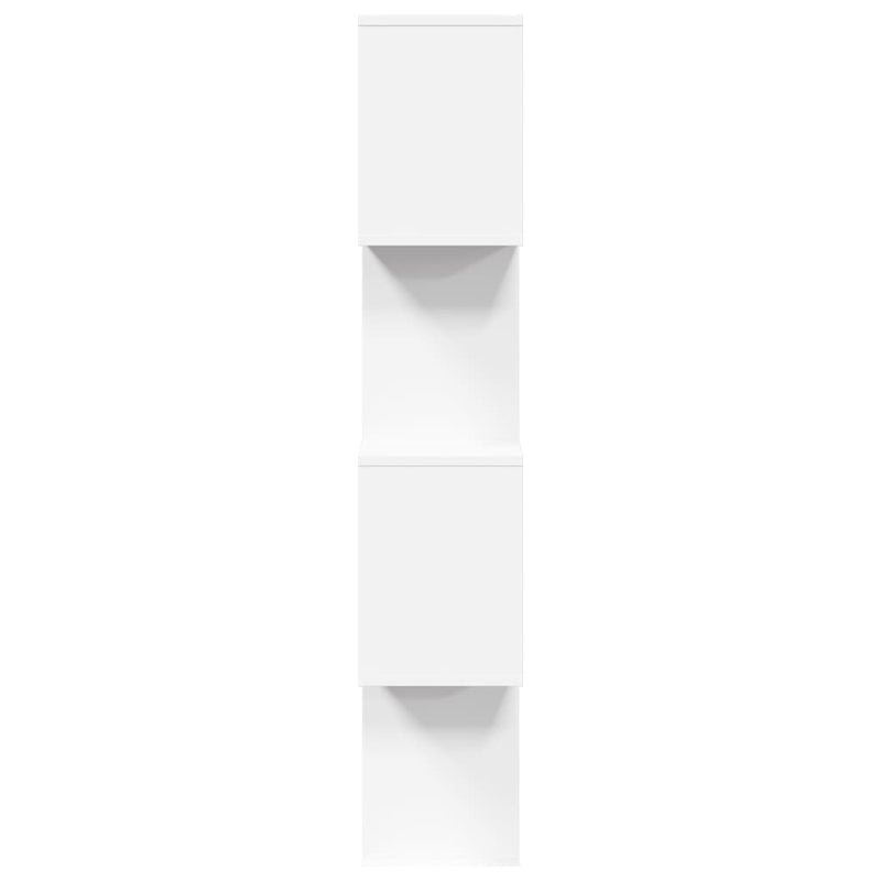 vidaXL 4 szintes fehér szerelt fa elválasztó könyvespolc 70x24x129 cm