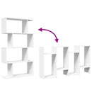 vidaXL 4 szintes fehér szerelt fa elválasztó könyvespolc 70x24x129 cm