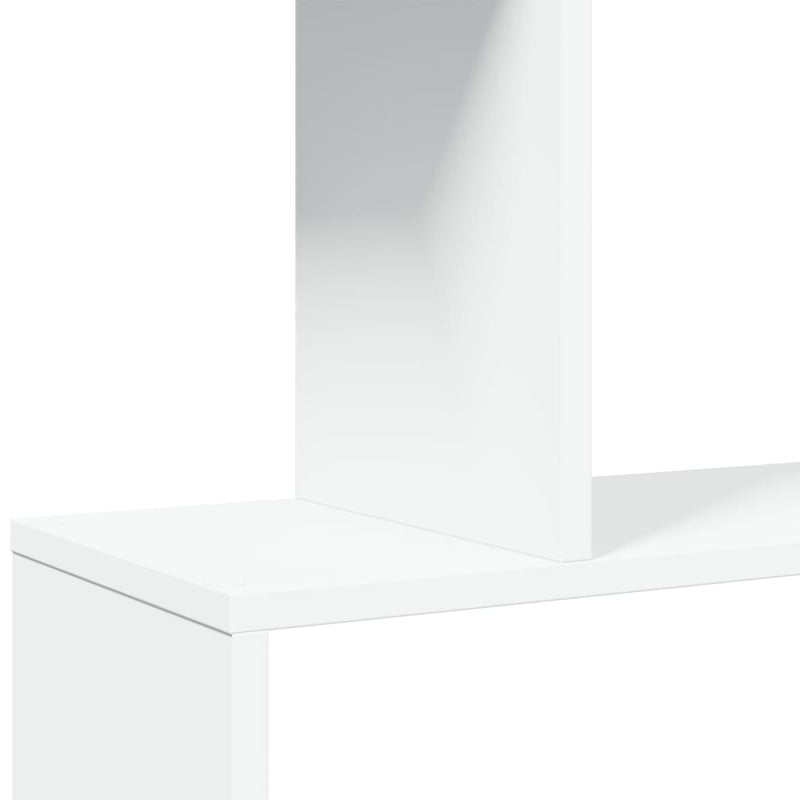 vidaXL 4 szintes fehér szerelt fa elválasztó könyvespolc 70x24x129 cm