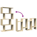 vidaXL 4 szintes sonoma tölgy fa elválasztó könyvespolc 70x24x129 cm
