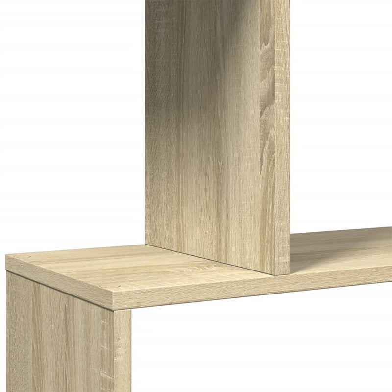 vidaXL 4 szintes sonoma tölgy fa elválasztó könyvespolc 70x24x129 cm