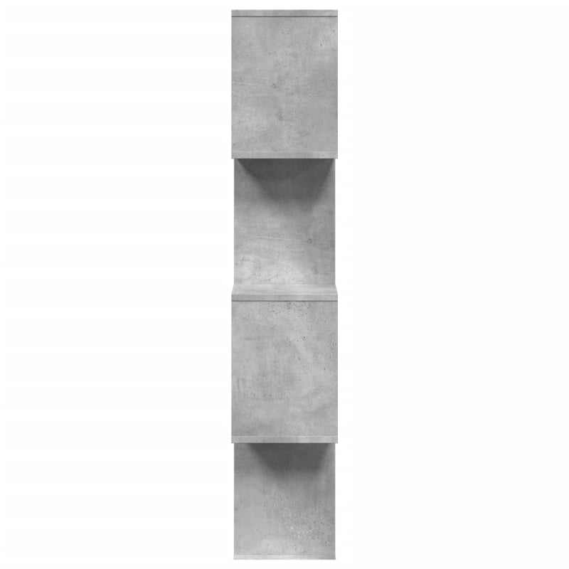 vidaXL 4 szintes betonszürke fa térelválasztó könyvespolc 70x24x129 cm