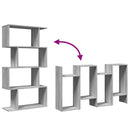 vidaXL 4 szintes szürke sonoma fa elválasztó könyvespolc 70x24x129 cm