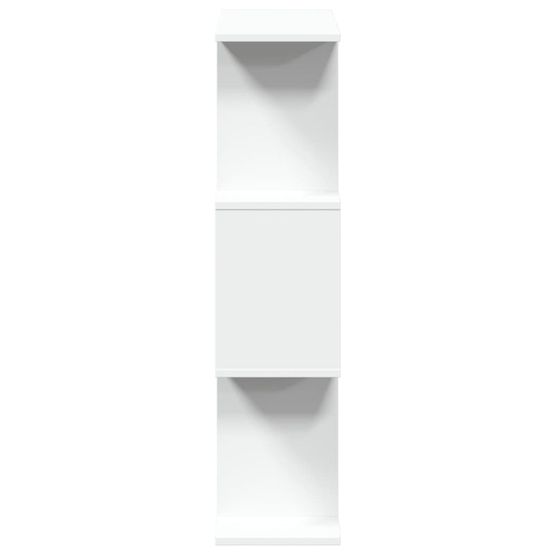 vidaXL 3 szintes fehér szerelt fa elválasztó könyvespolc 70x24x97 cm