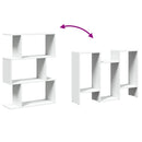 vidaXL 3 szintes fehér szerelt fa elválasztó könyvespolc 70x24x97 cm