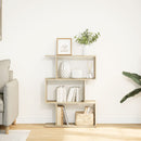 vidaXL 3 szintes sonoma tölgy fa elválasztó könyvespolc 70x24x97 cm