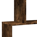 vidaXL 3 szintes füstös tölgy fa elválasztó könyvespolc 70x24x97 cm