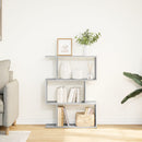 vidaXL 3 szintes szürke sonoma fa elválasztó könyvespolc 70x24x97 cm