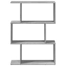 vidaXL 3 szintes szürke sonoma fa elválasztó könyvespolc 70x24x97 cm