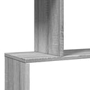 vidaXL 3 szintes szürke sonoma fa elválasztó könyvespolc 70x24x97 cm