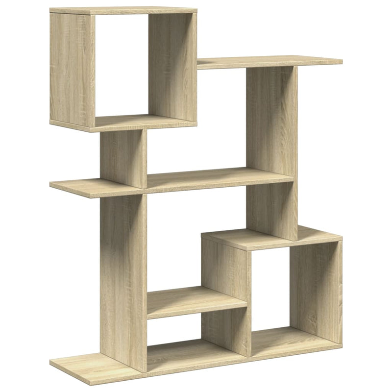 vidaXL sonoma tölgy szerelt fa elválasztó könyvespolc 92x29x112 cm