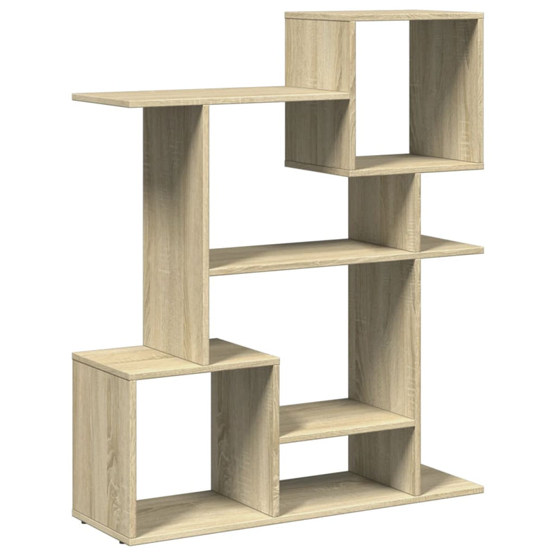 vidaXL sonoma tölgy szerelt fa elválasztó könyvespolc 92x29x112 cm