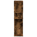 vidaXL füstös tölgy szerelt fa elválasztó könyvespolc 92x29x112 cm
