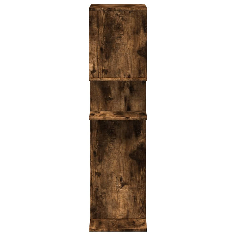 vidaXL füstös tölgy szerelt fa elválasztó könyvespolc 92x29x112 cm