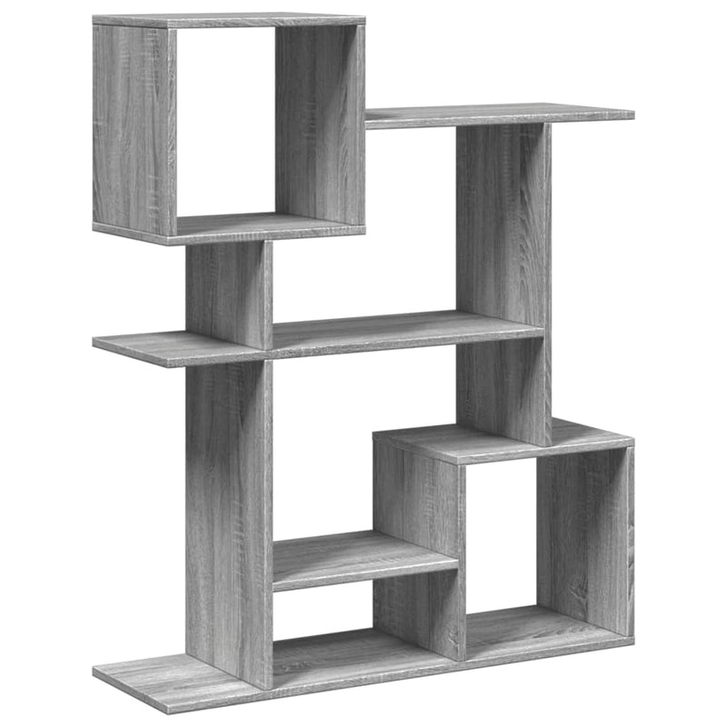 vidaXL szürke sonoma szerelt fa elválasztó könyvespolc 92x29x112 cm