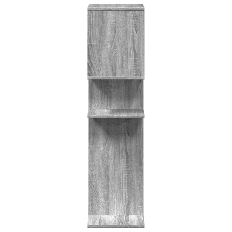 vidaXL szürke sonoma szerelt fa elválasztó könyvespolc 92x29x112 cm