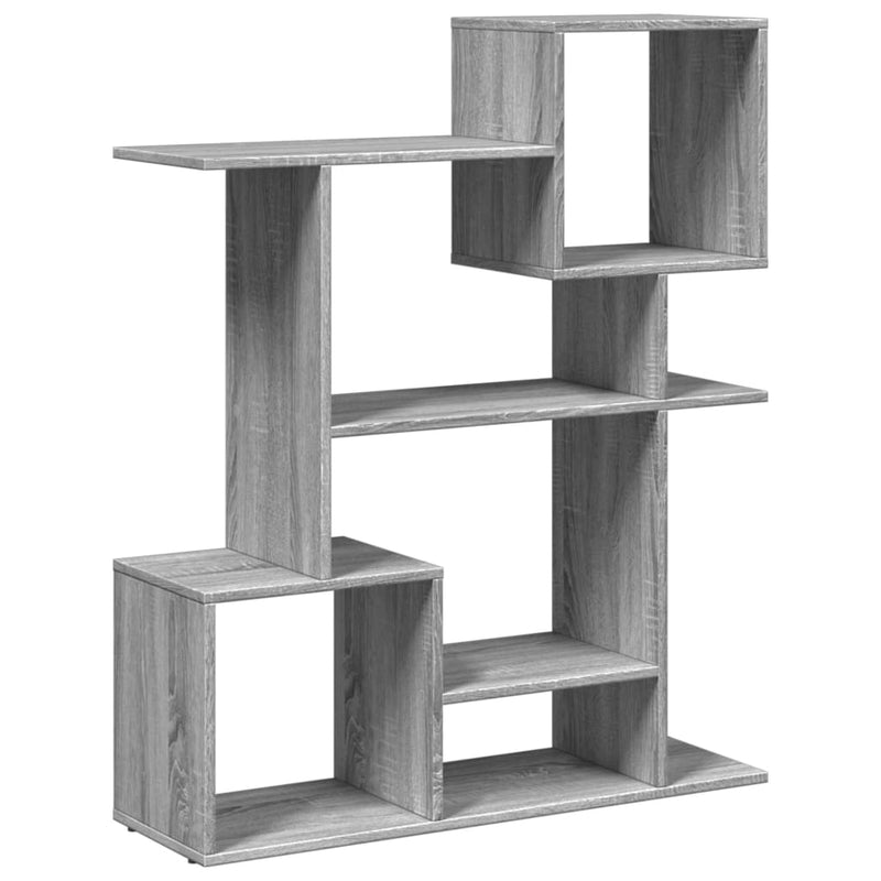 vidaXL szürke sonoma szerelt fa elválasztó könyvespolc 92x29x112 cm