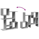 vidaXL szürke sonoma szerelt fa elválasztó könyvespolc 92x29x112 cm