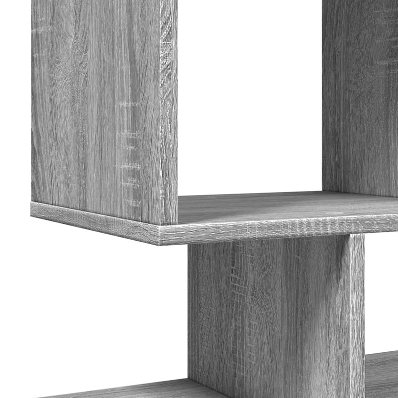 vidaXL szürke sonoma szerelt fa elválasztó könyvespolc 92x29x112 cm