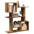 vidaXL antik fa színű fa térelválasztó könyvespolc 92x29x112 cm
