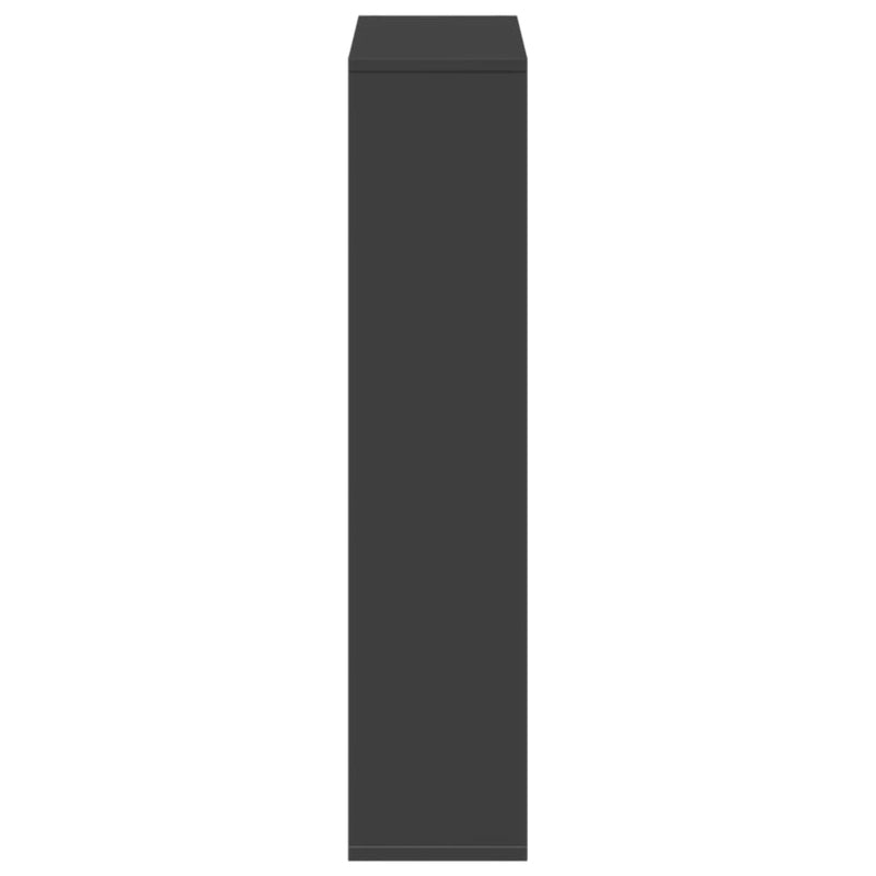 vidaXL fekete szerelt fa könyvespolc 63 x 20 x 90 cm