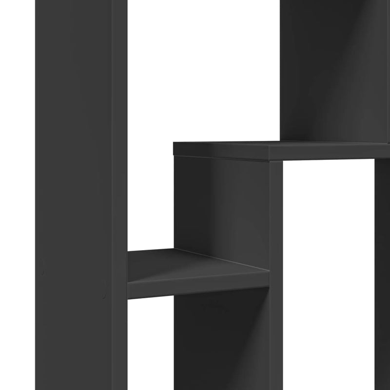 vidaXL fekete szerelt fa könyvespolc 63 x 20 x 90 cm