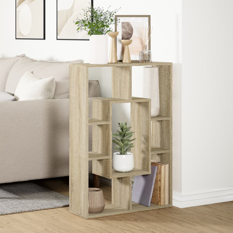 vidaXL sonoma tölgy színű szerelt fa könyvszekrény 63 x 20 x 90 cm