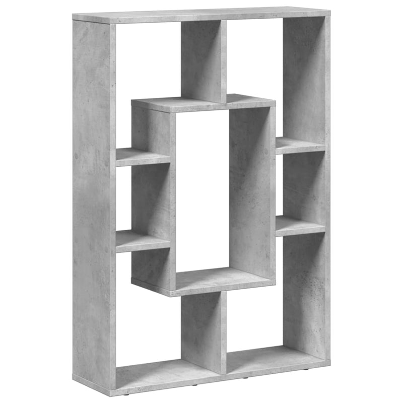 vidaXL betonszürke szerelt fa könyvespolc 63 x 20 x 90 cm