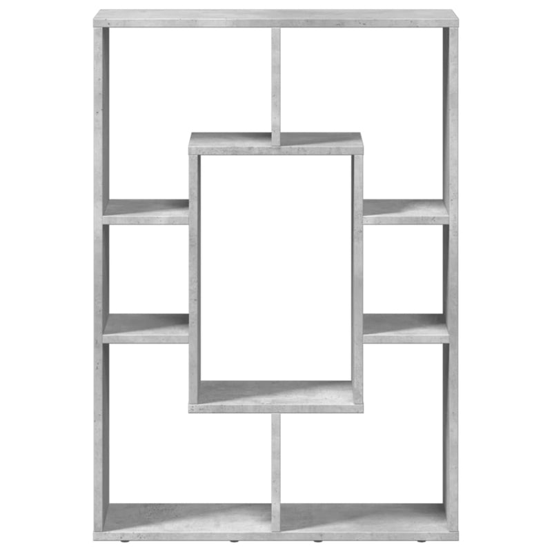 vidaXL betonszürke szerelt fa könyvespolc 63 x 20 x 90 cm
