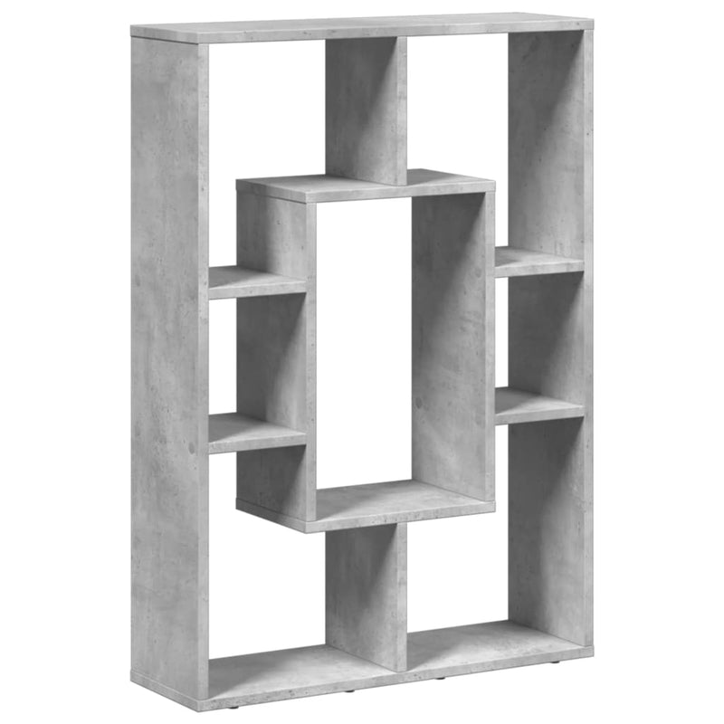 vidaXL betonszürke szerelt fa könyvespolc 63 x 20 x 90 cm