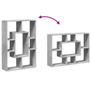 vidaXL betonszürke szerelt fa könyvespolc 63 x 20 x 90 cm