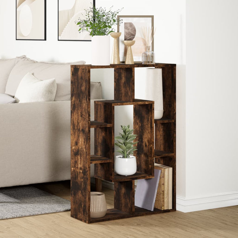vidaXL füstös tölgy színű szerelt fa könyvespolc 63 x 20 x 90 cm