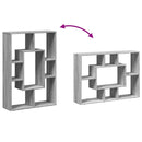 vidaXL szürke sonoma színű szerelt fa könyvespolc 63 x 20 x 90 cm