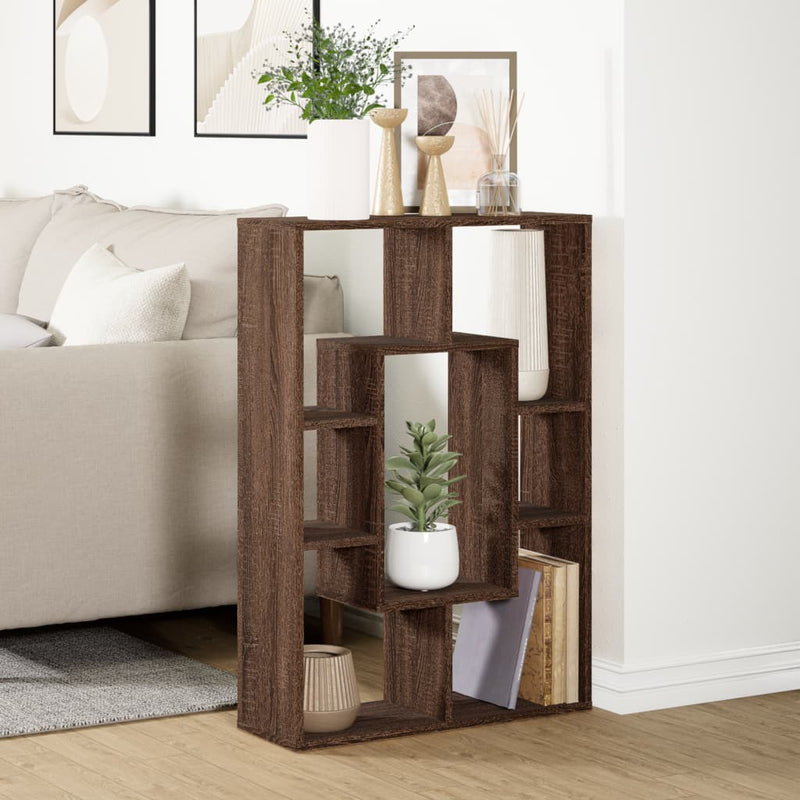 vidaXL barna tölgy színű szerelt fa könyvespolc 63 x 20 x 90 cm