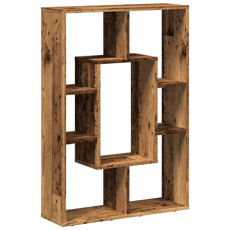 vidaXL antik fa színű szerelt fa könyvespolc 63 x 20 x 90 cm