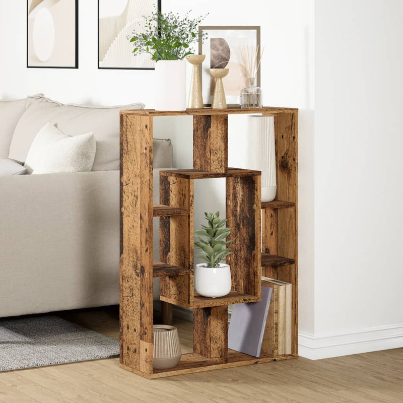 vidaXL antik fa színű szerelt fa könyvespolc 63 x 20 x 90 cm