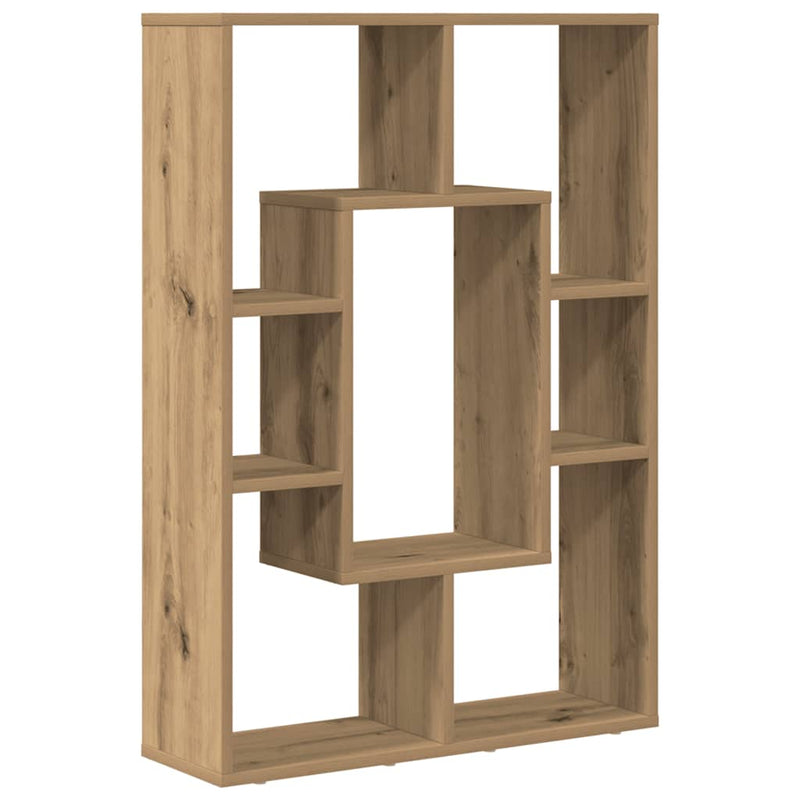 vidaXL kézműves tölgy színű szerelt fa könyvespolc 63 x 20 x 90 cm