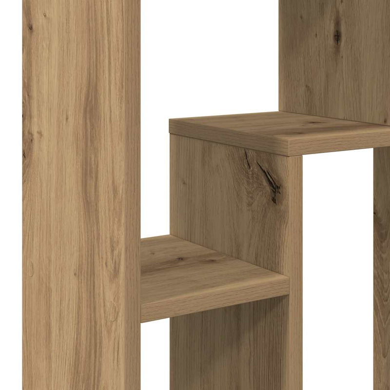 vidaXL kézműves tölgy színű szerelt fa könyvespolc 63 x 20 x 90 cm